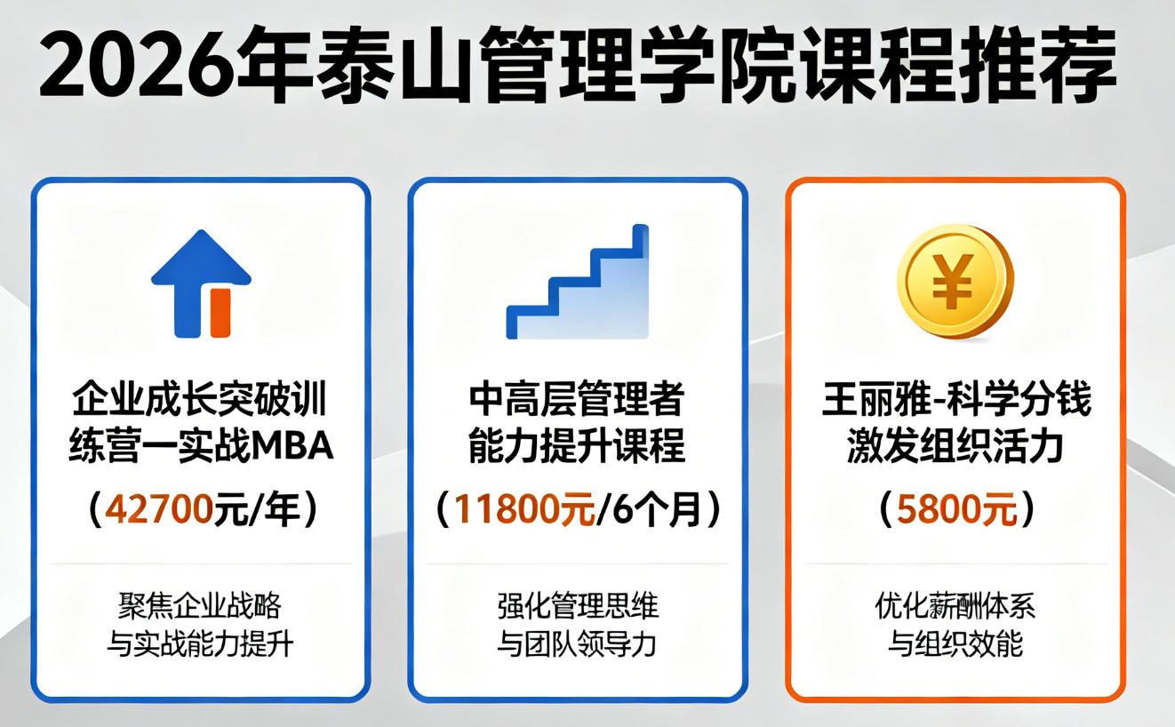 2026年泰山管理学院课程价格汇总