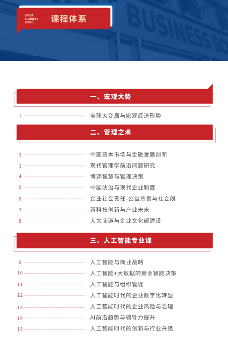 布雷斯特高等商学院工商管理博士(人工智能应用管理)招生简章