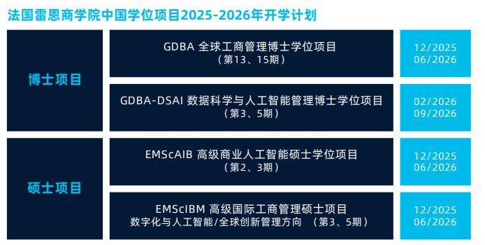 法国雷恩商学院高级商业人工智能硕士招生简章