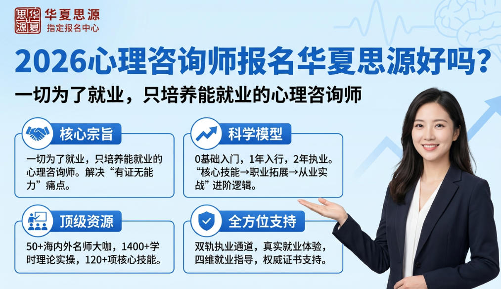 2026心理咨询师报名华夏思源好吗？