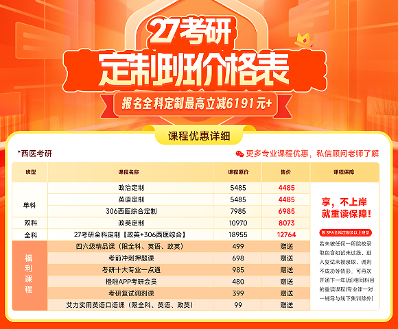 考研定制班-西医