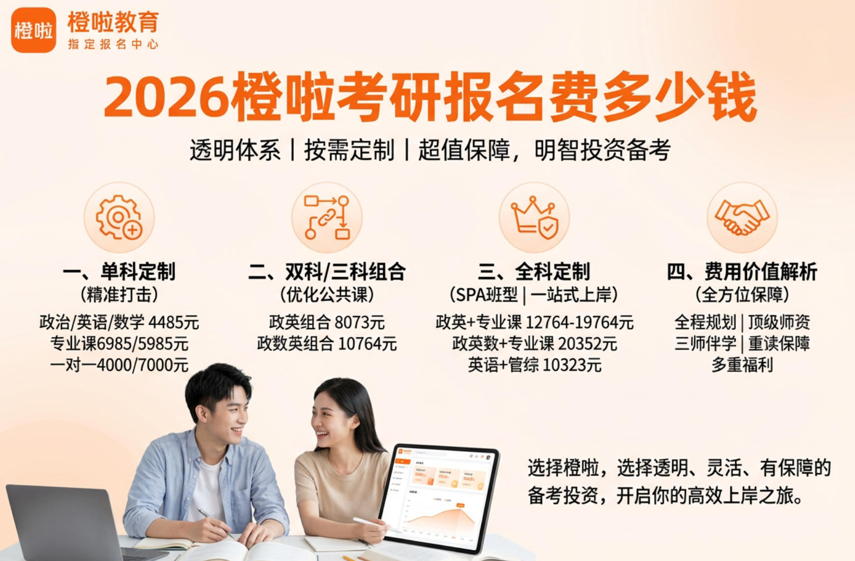 2026橙啦考研报名费多少钱