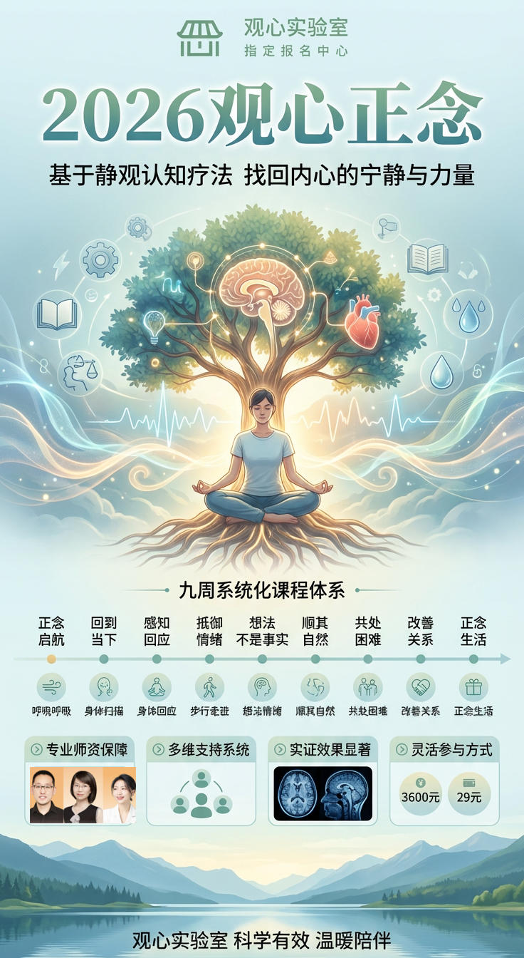 2026年观心实验室正念课怎么治疗