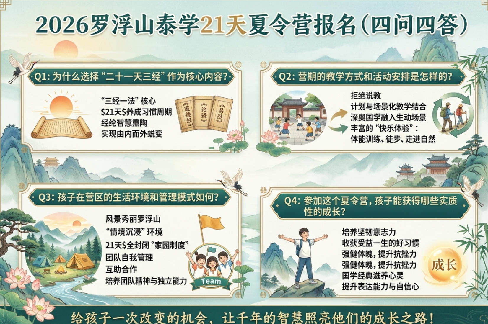 2026罗浮山泰学21天夏令营报名（四问四答）