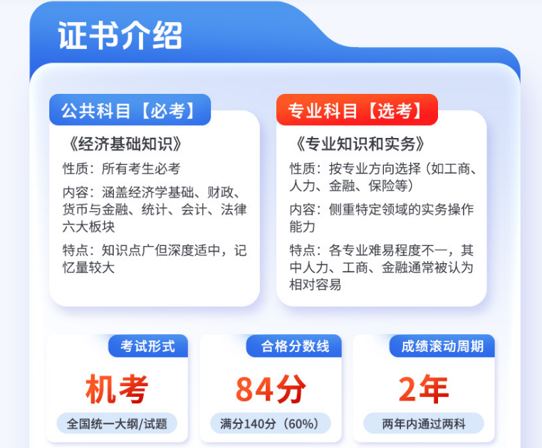 中级经济师 Re X+智能通关计划