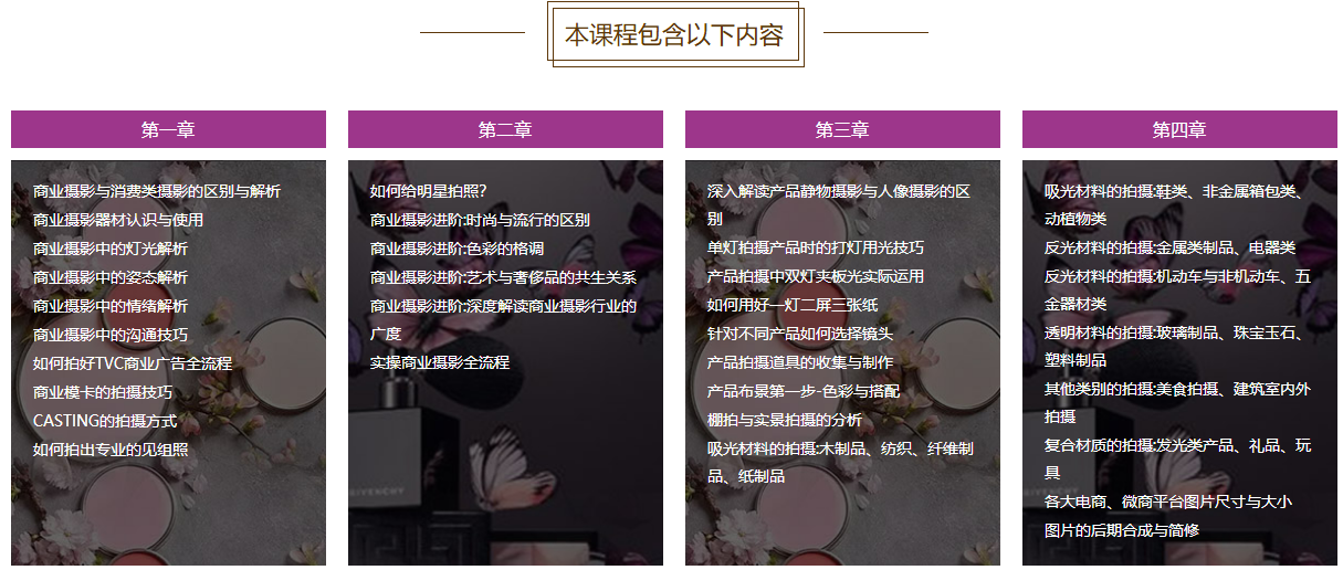 商业摄影班