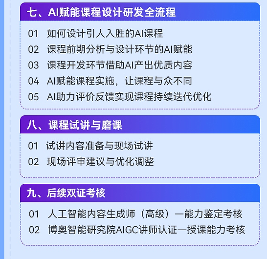 人工智能内容生成师高级·双证班