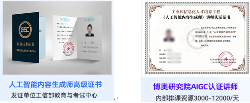 人工智能内容生成师高级·双证班