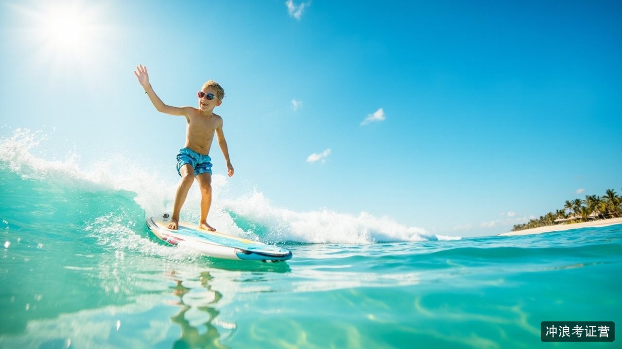 孩子能独立考冲浪证书吗?迷你营陵水营的造浪池到海浪进阶路
