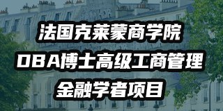 法国克莱蒙商学院DBA博士高级工商管理金融学者项目(复旦大学模块)