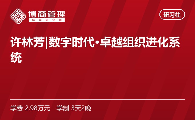 许林芳|数字时代·卓越组织进化系统