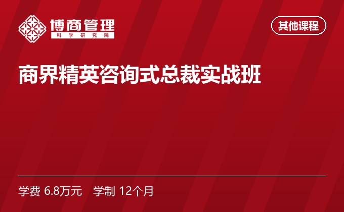 商界精英咨询式总裁实战班