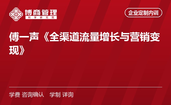 傅一声《全渠道流量增长与营销变现》