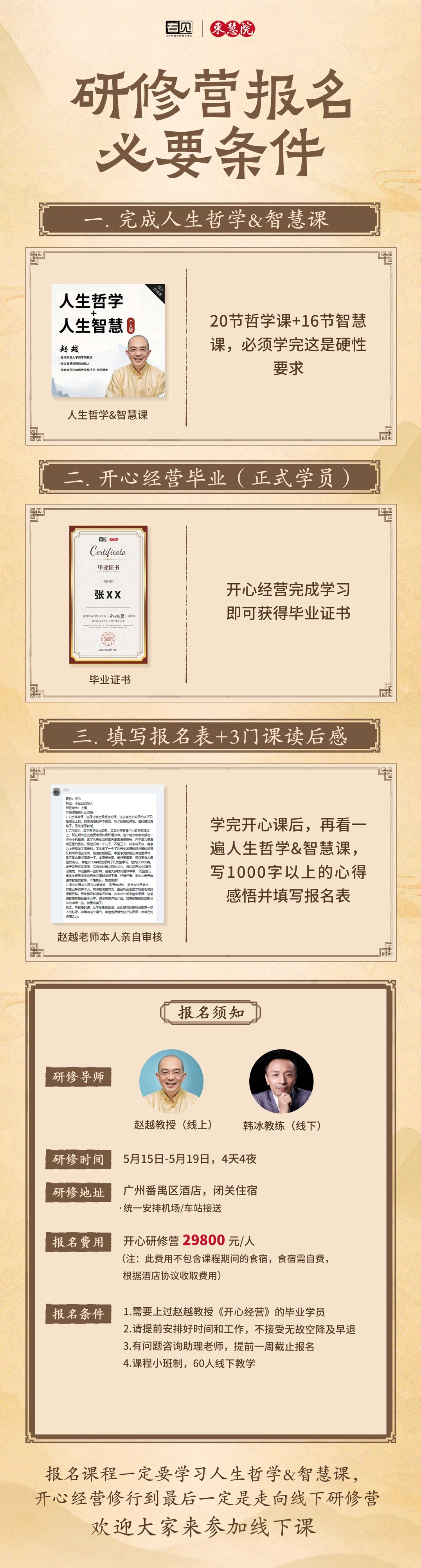 赵越教授《开心研修营》线下课