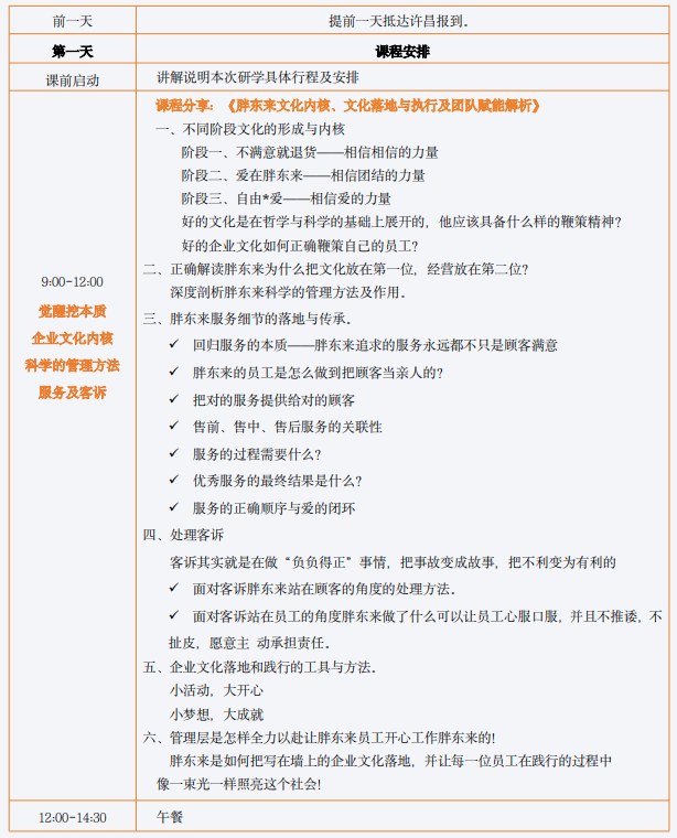 《走进百亿零售神话--胖东来文化内核、管理、服务、运营管理及标准化建设过程全面解读》课程