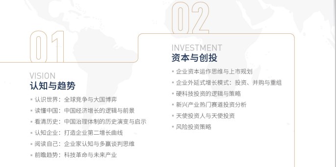 资本与并购全球企业家课程