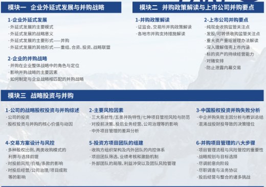 复旦金融汇并购实操班