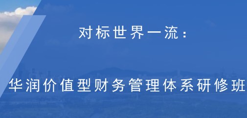 对标世界一流: 华润价值型财务管理体系研修班