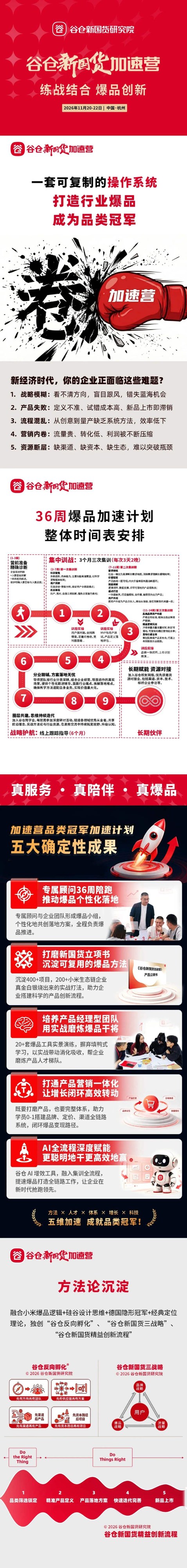 谷仓新国货研究院第55期《谷仓新国货加速营》2026年11月20-22日中国杭州开营通知