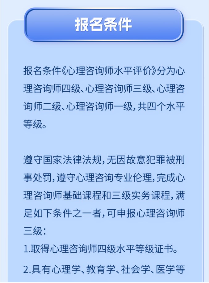 三级心理咨询师培训项目