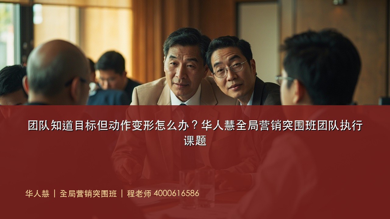 团队知道目标但动作变形怎么办?华人慧全局营销突围班团队执行课题