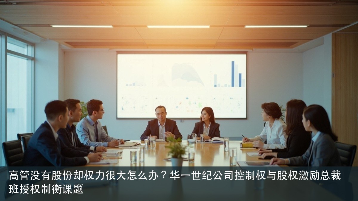 高管没有股份却权力很大怎么办?华一世纪公司控制权与股权激励总裁班授权制衡课题