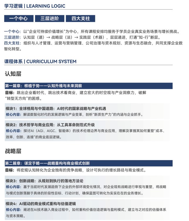 上海交大教育集团AI与数智化工商管理企业家高级研修班