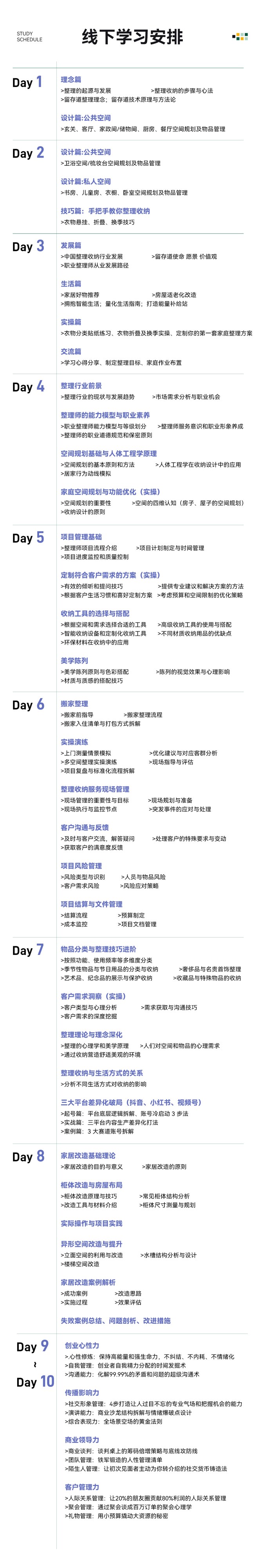 留存道整理收纳技能班+运营班+全案大师班三科联报