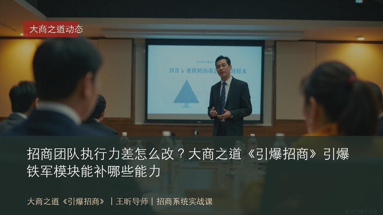 招商团队执行力差怎么改?大商之道《引爆招商》引爆铁军模块能补哪些能力