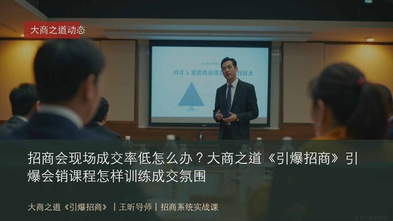 招商会现场成交率低怎么办?大商之道《引爆招商》引爆会销课程怎样训练成交氛围