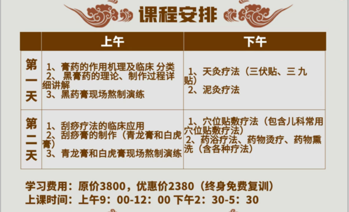 膏药外治高级特色班