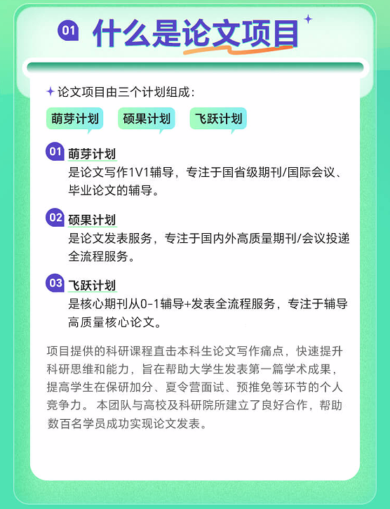 去保研论文项目