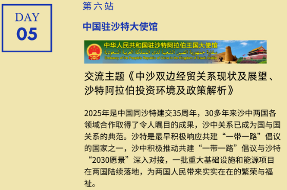 智库代表团赴中东商务考察日程安排