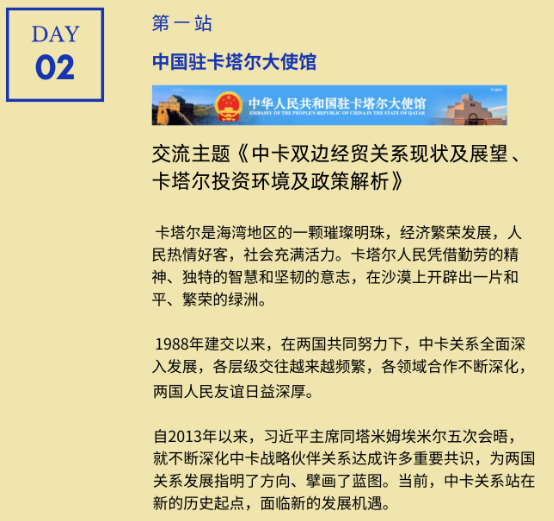 智库代表团赴中东商务考察日程安排