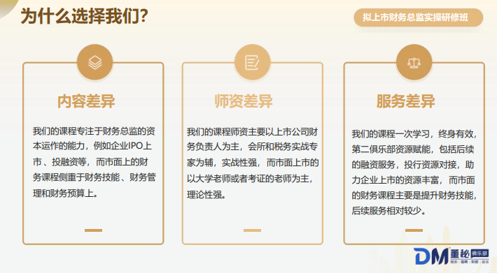 董秘俱乐部拟上市企业财务总监实操研修班