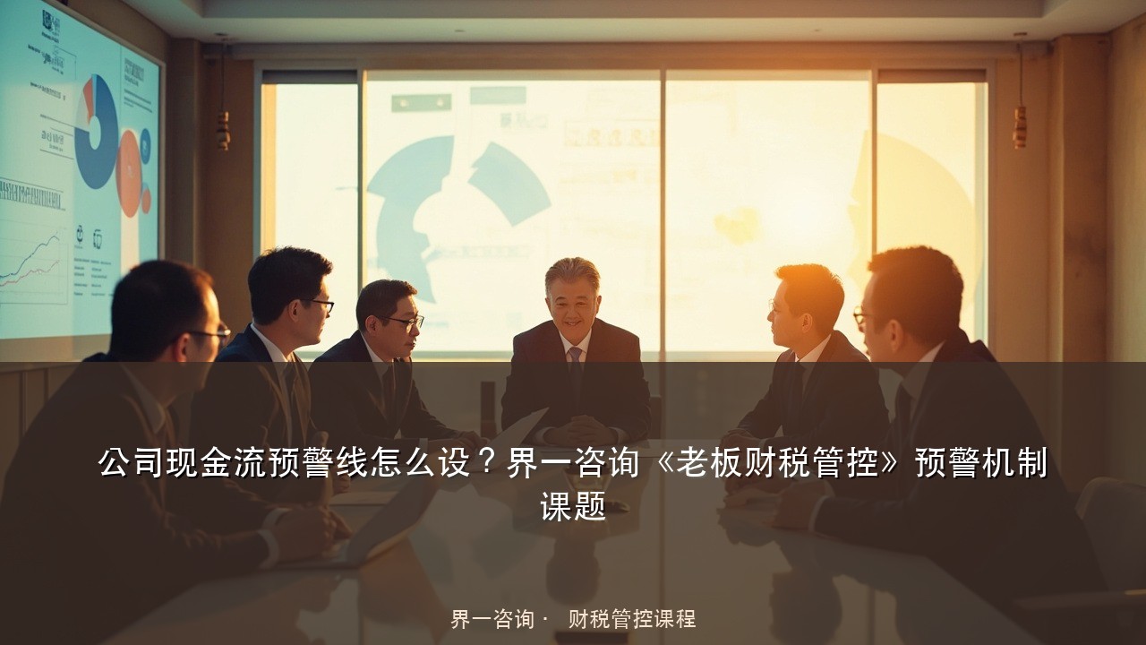 公司现金流预警线怎么设?界一咨询《老板财税管控》预警机制课题