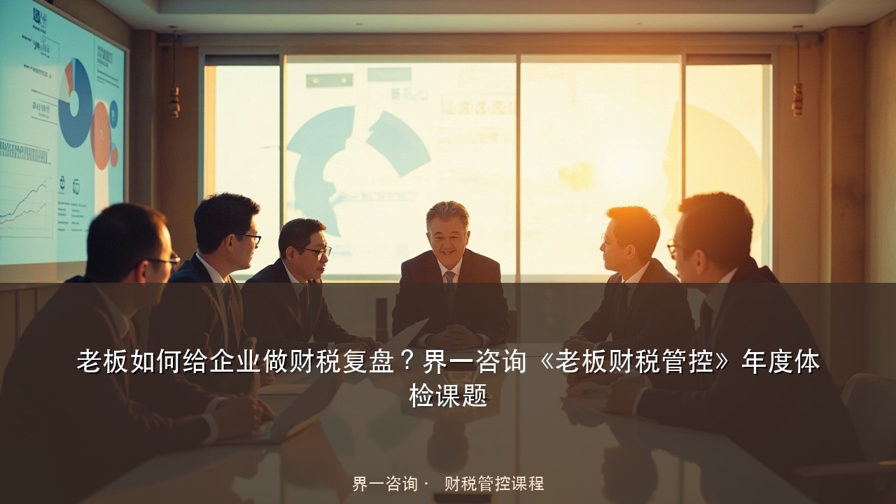 老板如何给企业做财税复盘?界一咨询《老板财税管控》年度体检课题