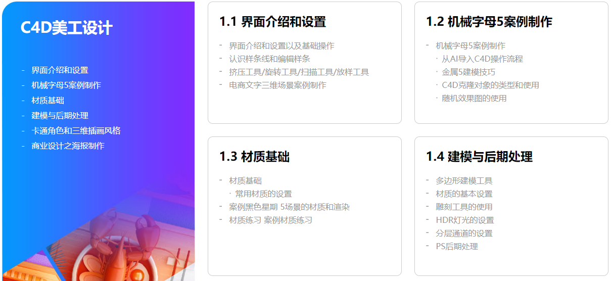 C4D美工设计实战班