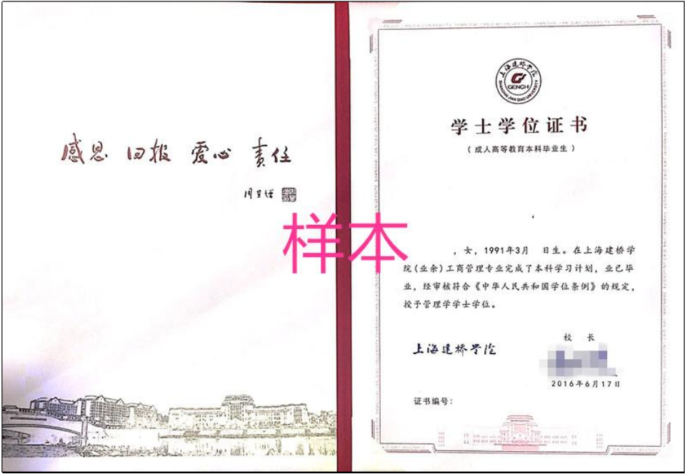 上海建桥学院成人教育学历班