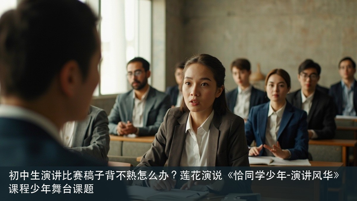 初中生演讲比赛稿子背不熟怎么办?莲花演说《恰同学少年-演讲风华》课程少年舞台课题