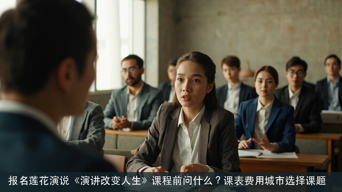 报名莲花演说《演讲改变人生》课程前问什么?课表费用城市选择课题