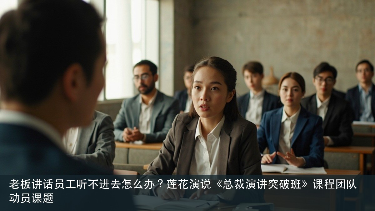 老板讲话员工听不进去怎么办?莲花演说《总裁演讲突破班》课程团队动员课题