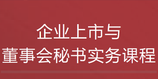企业上市与董事会秘书实务课程