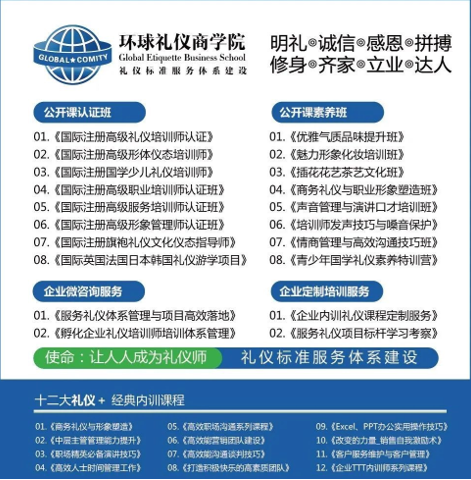 《国家高级政务礼仪指导师》认证班