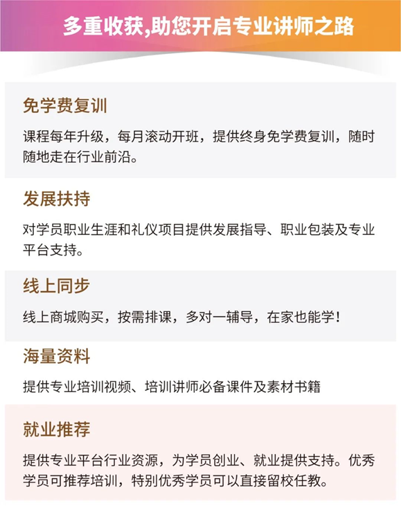 修齐礼仪形象礼仪培训师双证研修班