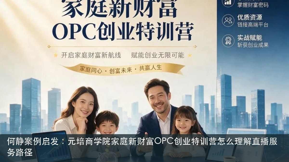 何静案例启发:元培商学院家庭新财富OPC创业特训营怎么理解直播服务路径