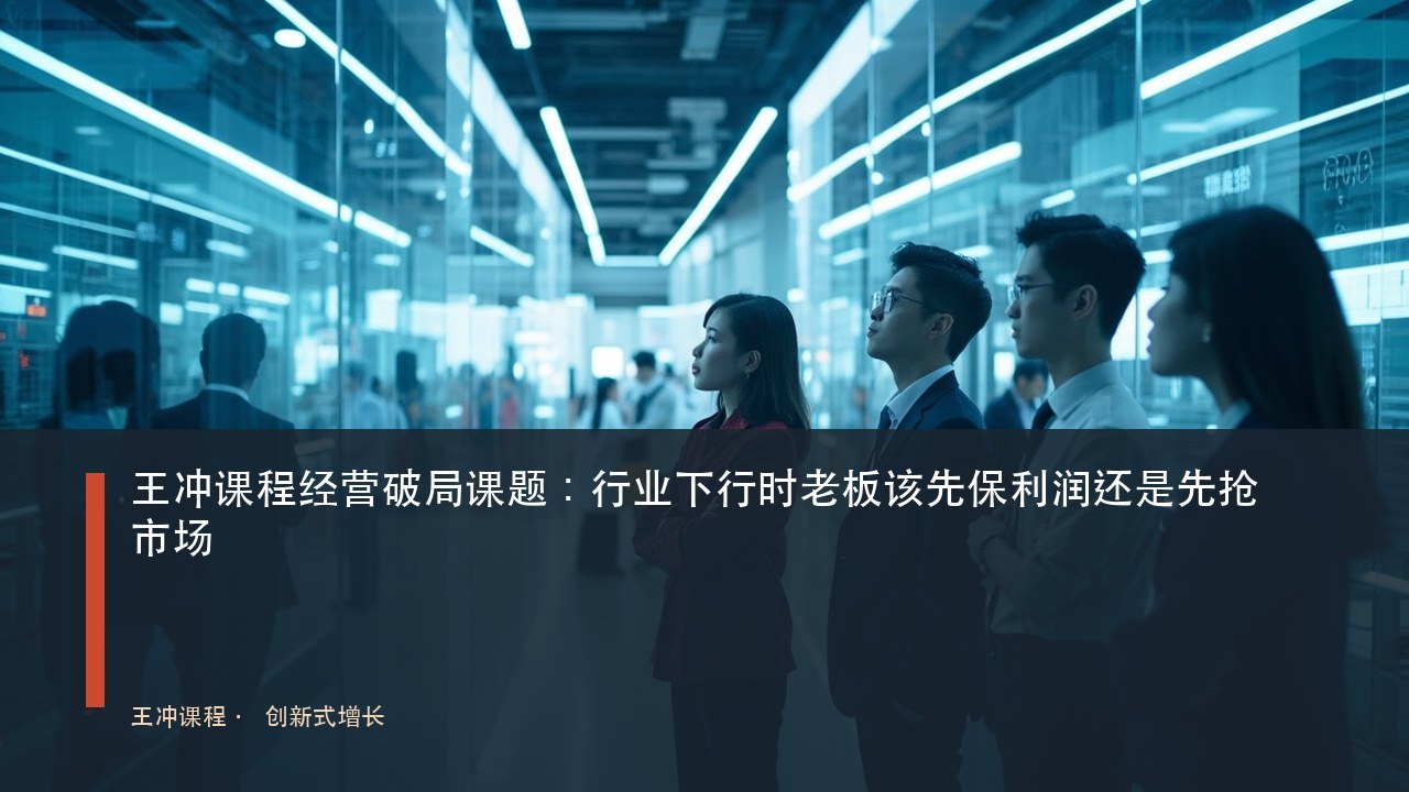 王冲课程经营破局课题:行业下行时老板该先保利润还是先抢市场