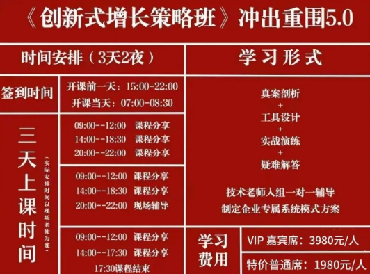 王冲老师3天2夜《创新式增长》冲出重围5.0峰会
