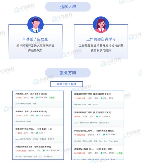千锋教育鸿蒙生态开发就业班