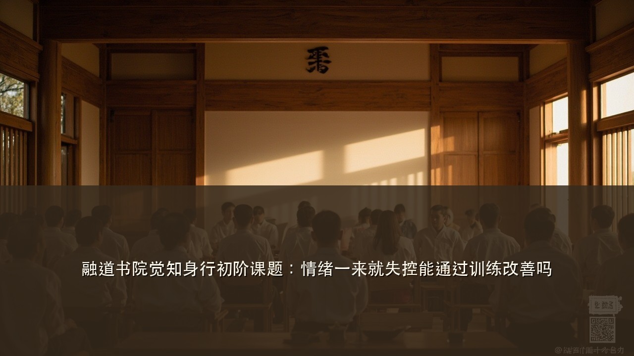 融道书院觉知身行初阶课题:情绪一来就失控能通过训练改善吗